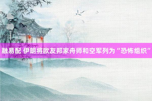 融易配 伊朗将欧友邦家舟师和空军列为“恐怖组织”